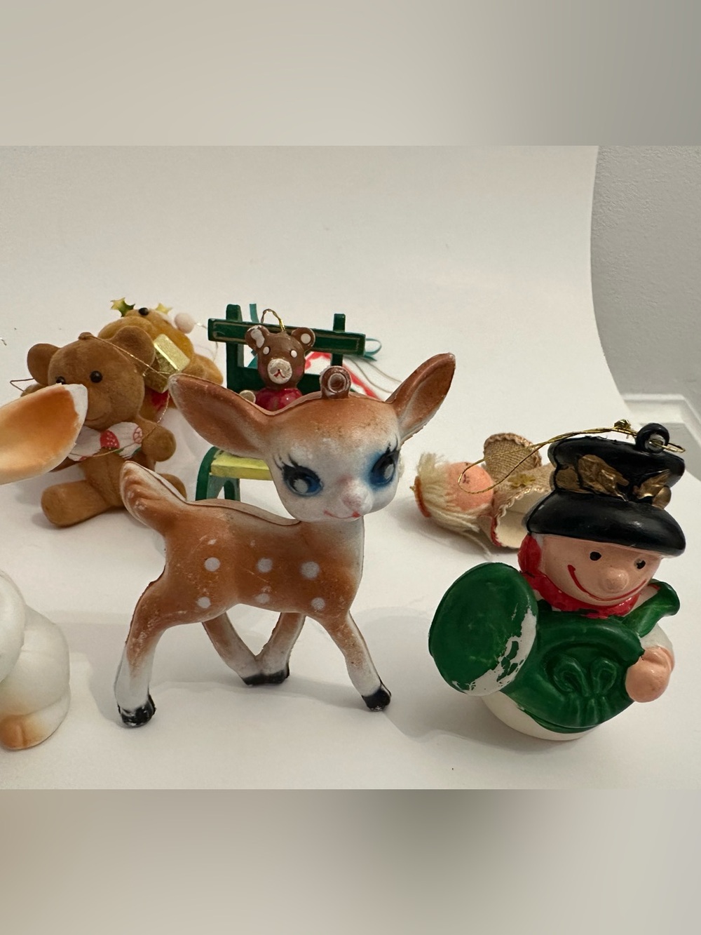 Bundle of Vintage Plastic Mold Christmas Ornament